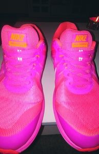 Electric Neon Pink Nike Running Shoes